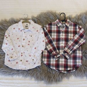 Janie and Jack & ON Valentine's Day Button Downs